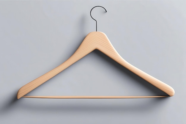 Vector a wooden hanger with a wooden handle