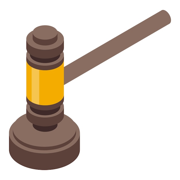 Wooden judge gavel striking sound block for verdict