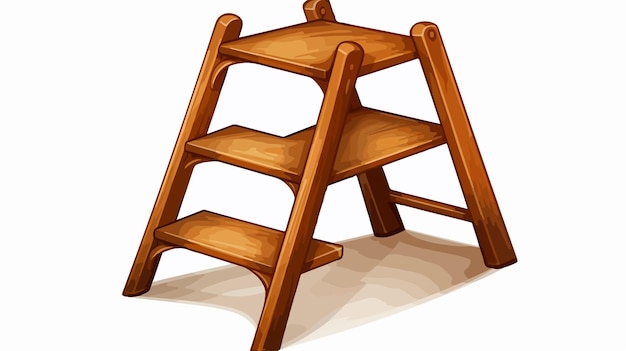 a wooden ladder with a wooden step that says  ladder