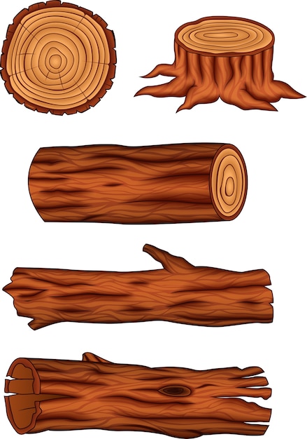 Wooden log collection set