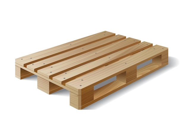 Wooden pallet Isolated on white