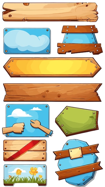 Wooden plank drawing cartoon artwork vector