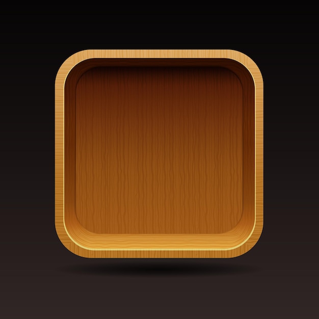 wooden shelf vector app icon