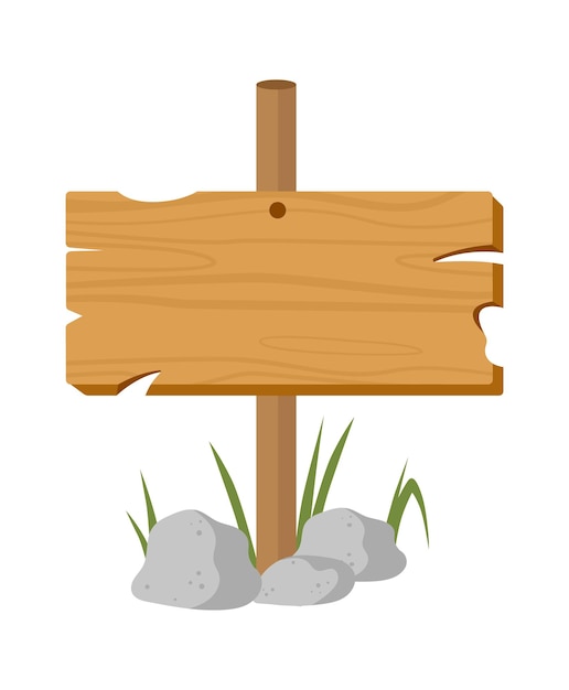 Wooden Sign or Board Vector illustration