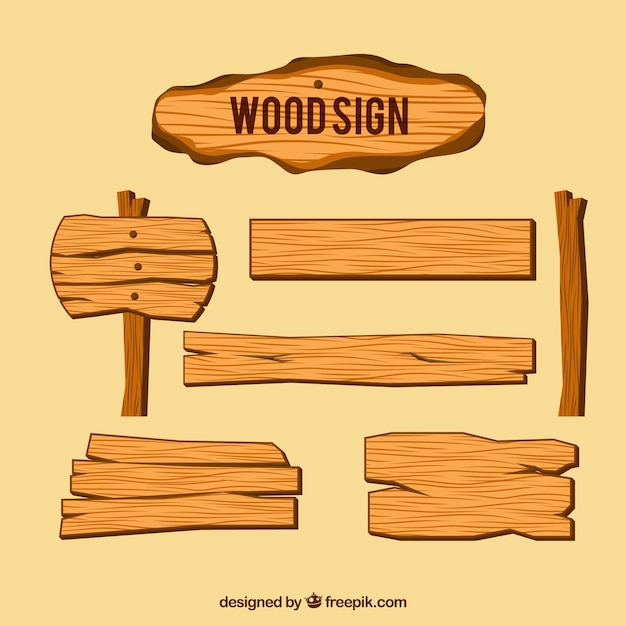 Wooden signs