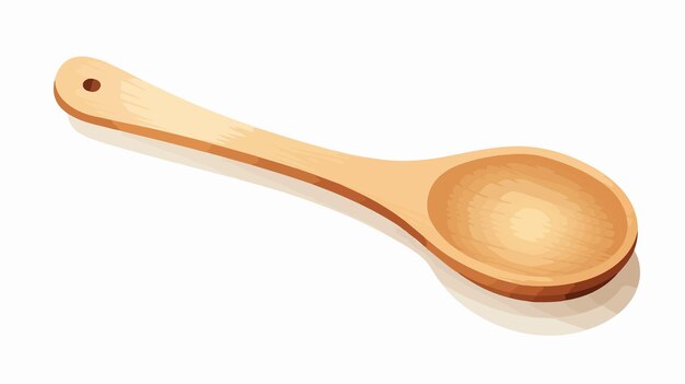 Wooden Spoon and Bowl on White Background