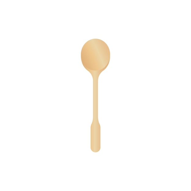 Vector wooden spoon vector illustration isoalted on white background suitable for realistic 3d mockup natural wood material tableware 2035