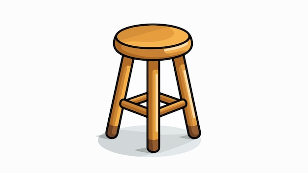 Vector a wooden stool with a stool on it