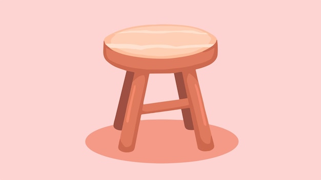 a wooden stool with a wooden seat and a wooden seat