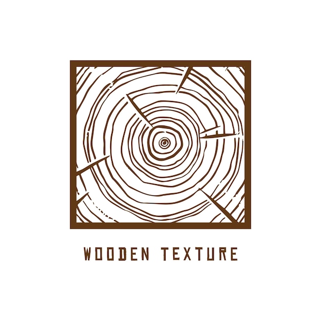 wooden texture logo design vector.