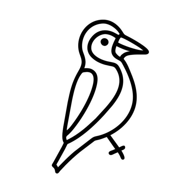 woodpecker icon outline