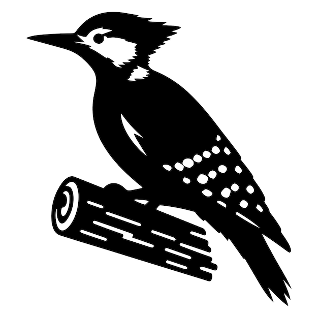 Vector woodpecker silhouette vector illustration image