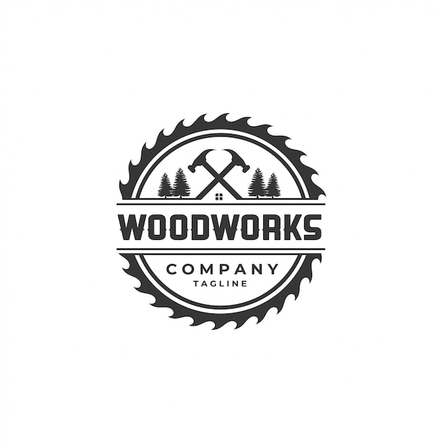 Woodwork Logo Design Template