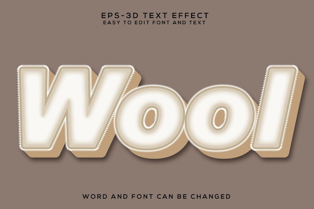 Wool 3d text effect