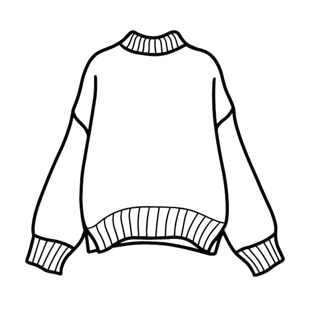 Wool sweater Cozy winter clothing Design for postcards packages and printing