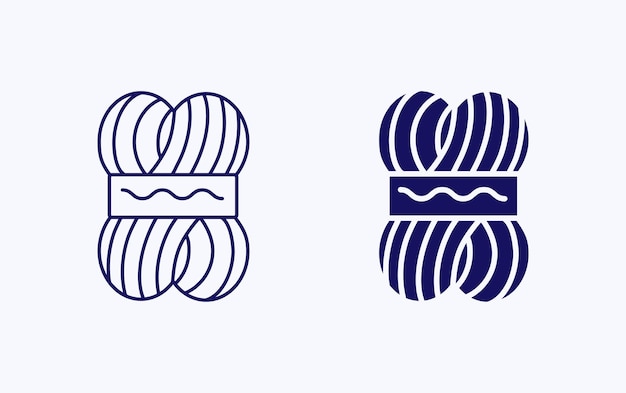 Woolen roll, Yarn illustration icon