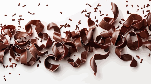 Vector the word  in chocolate  is on the table