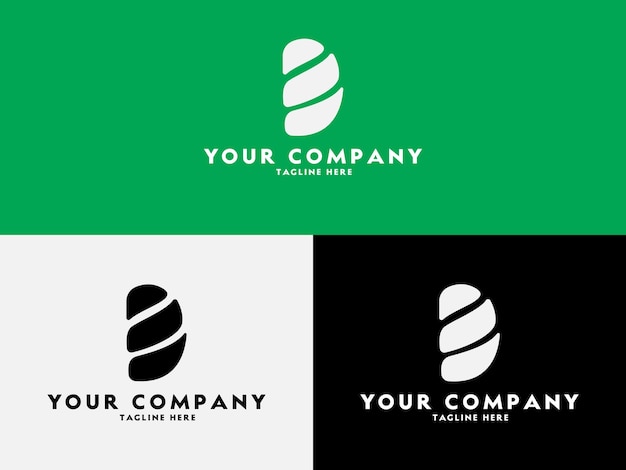 word D logo design with 3 shapes and modern style