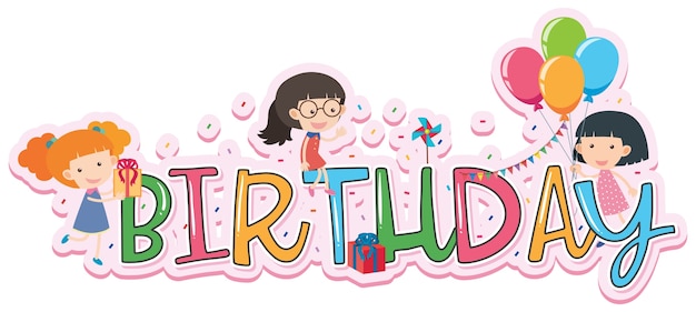 Word design for birthday