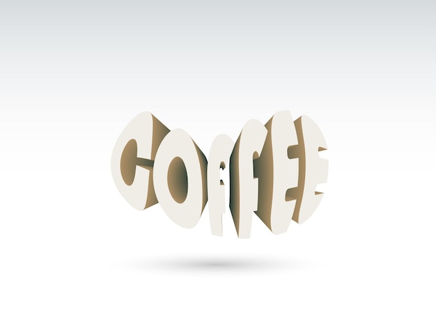 Word forms COFFEE Word art Isolated