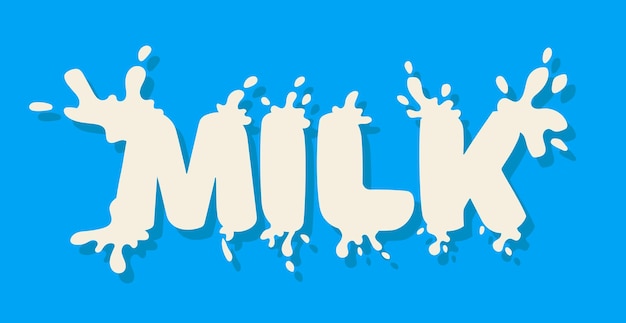 Word Milk stylized as a stylish logo - Vector