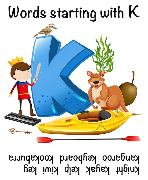 Vector word starting with letter k