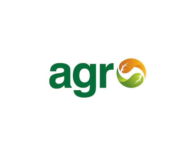 Wordmark agro with balanced leaves