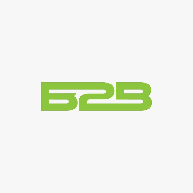 Wordmark B2B logo icon vector template on white background