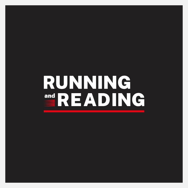 wordmark running and reading logo design