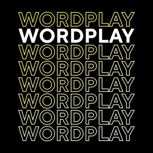 Wordplay colorful text effect typography book related word t-shirt design