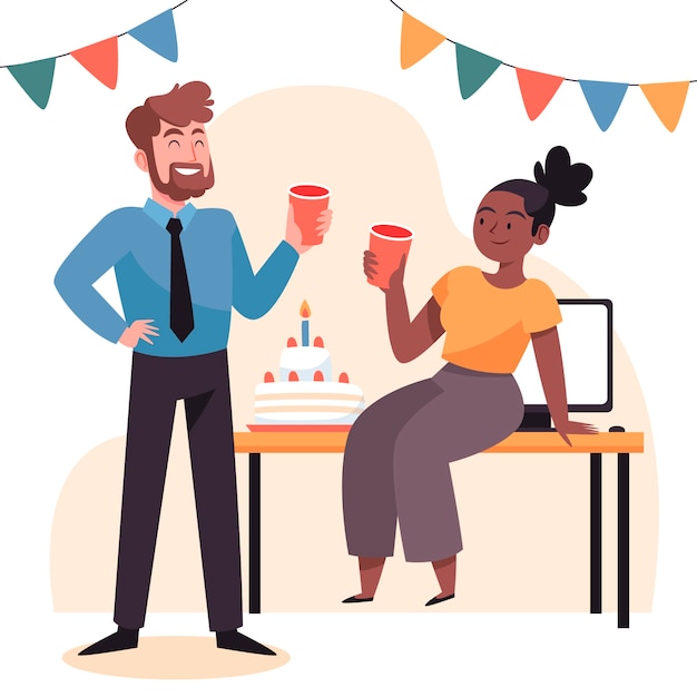 Work anniversary illustration