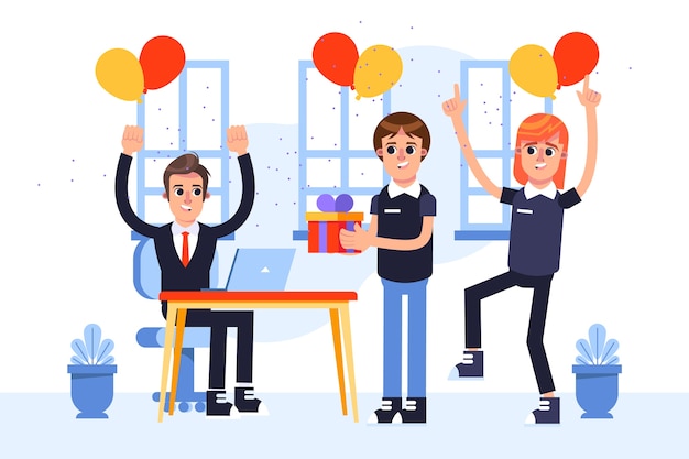 Work anniversary illustration