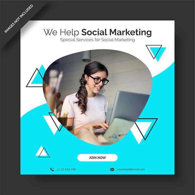 Work from home instagram feed template