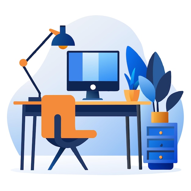 work from home vector illustration