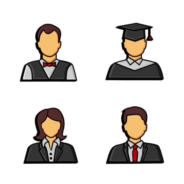 work profession illustration vector set design