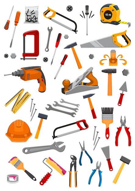 Work tools icons set