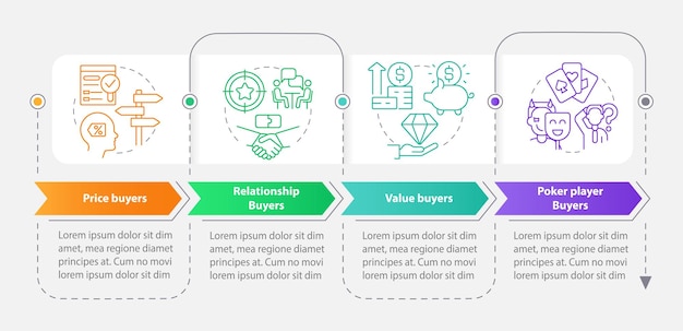 Work with customers rectangle infographic template