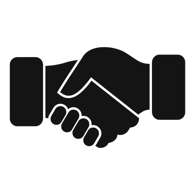 Worker handshake icon simple vector Business coping skills