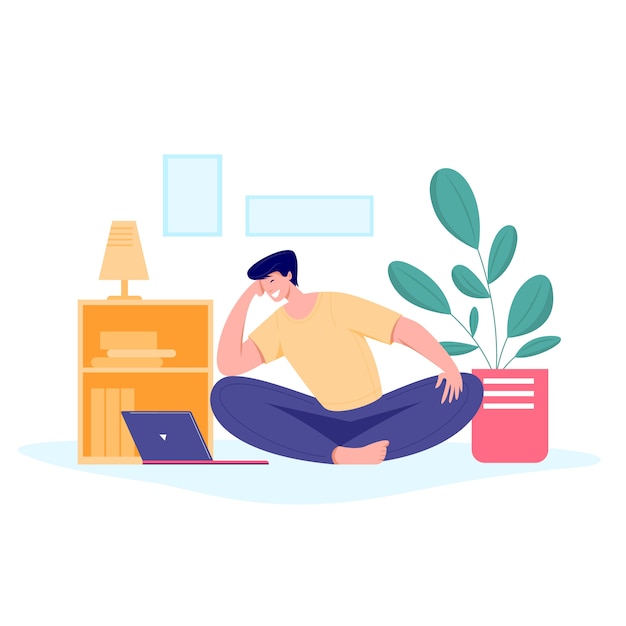 Working at home, freelance concept