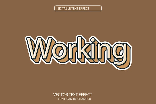 working text effect