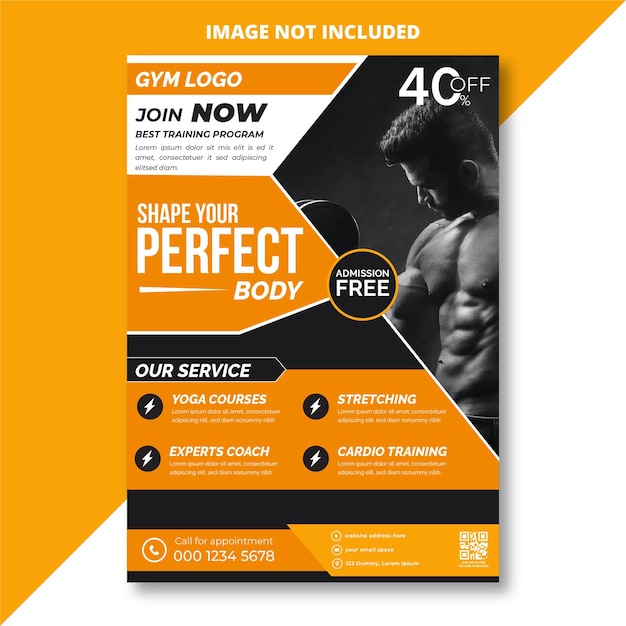 Vector workout flyer design