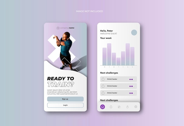 workout sports app interface