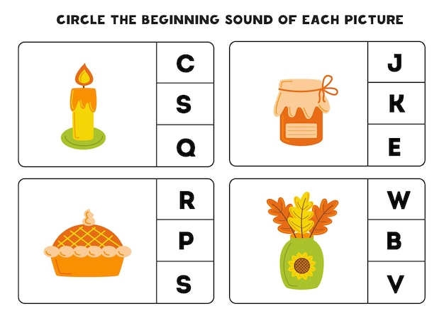 Worksheet for kids Find the beginning sound of warm clothes