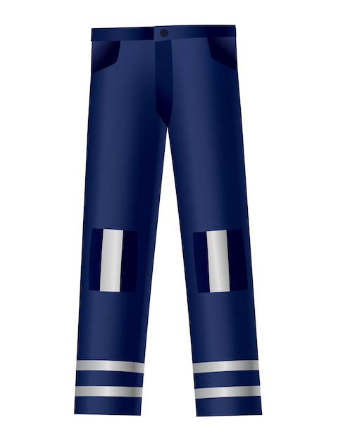 Workwear uniform element Blue pants as uniform Protective clothing or safety equipment Construction workers clothing uniform mockup