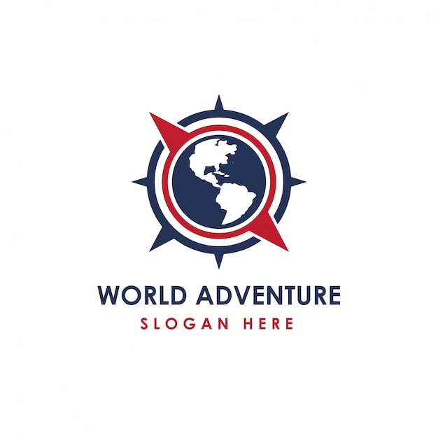 world adventure logo template