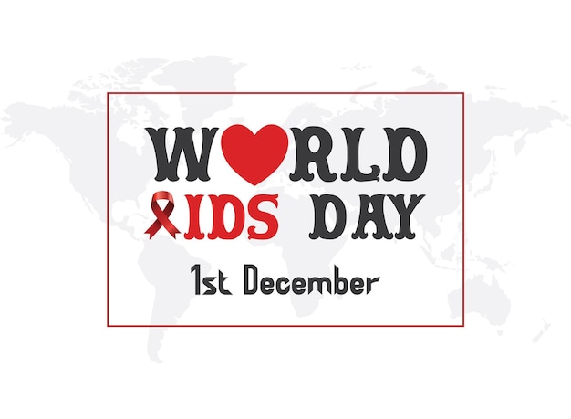 World AIDS day 1 December world aids day Awareness Ribbon white background for banner poster