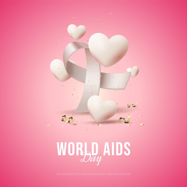 World aids day awareness background illustration