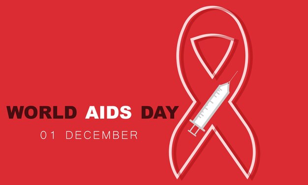 Vector world aids day background banner card poster template vector illustration