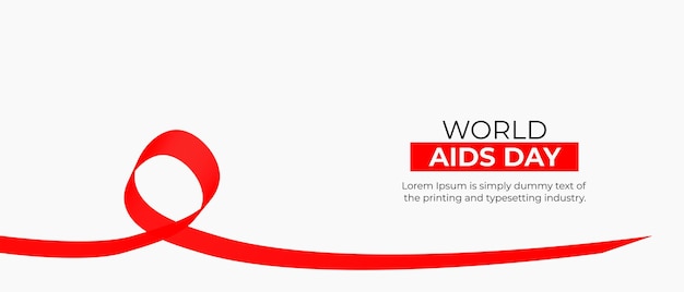 World AIDS Day Background. Red Support Ribbon background. World aids day and national HIVAIDS and a