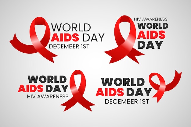 World aids day badges pack